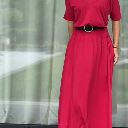 Sukienka PEONY MALINA  maxi