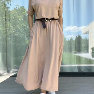 Sukienka PEONY BEŻOWA  maxi - 5
