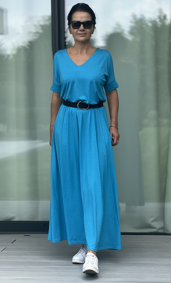Sukienka PEONY TURKUS  maxi