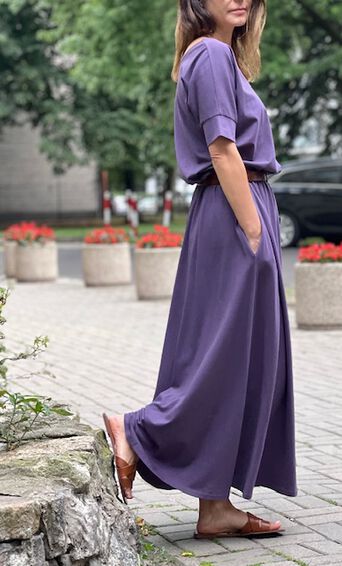 Sukienka PEONY PURPLE maxi