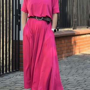 Sukienka PEONY FUKSJA maxi - 9