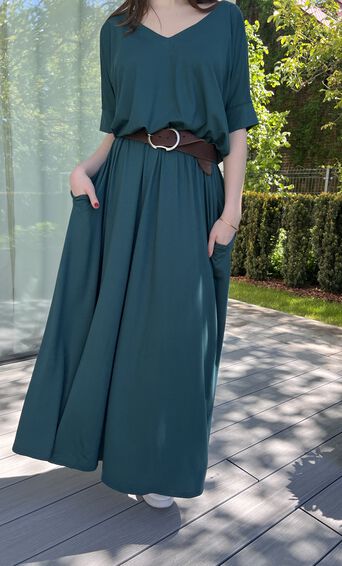 Sukienka PEONY GREEN maxi