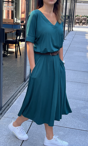 Sukienka PEONY GREEN midi