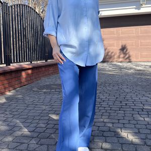 Koszula  SARA BŁĘKITNA - 4