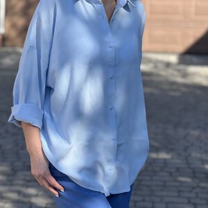 Koszula  SARA BŁĘKITNA - 2