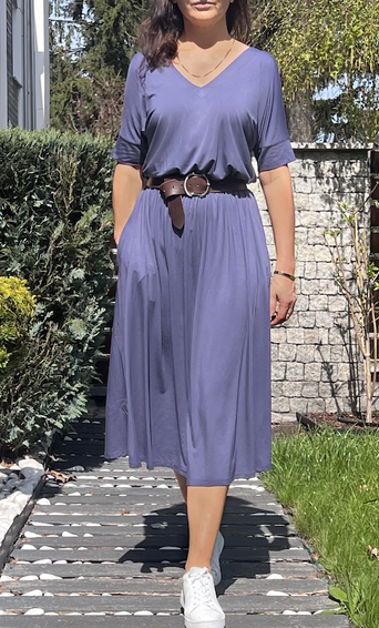 Sukienka PEONY FIOLET midi