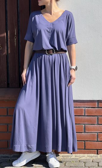 Sukienka PEONY FIOLET maxi