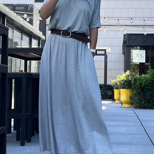 Sukienka PEONY SZARA maxi - 5