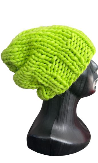 Czapka Merino Limonka